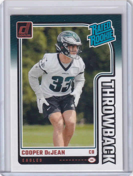 2024 Panini Donruss Throwback #47 Cooper Dejean - Philadelphia Eagles