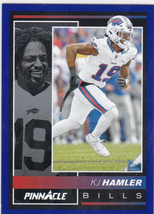 Football trading card of K.J. Hamler Buffal Bills SSP Panini Encore Hamler Blue