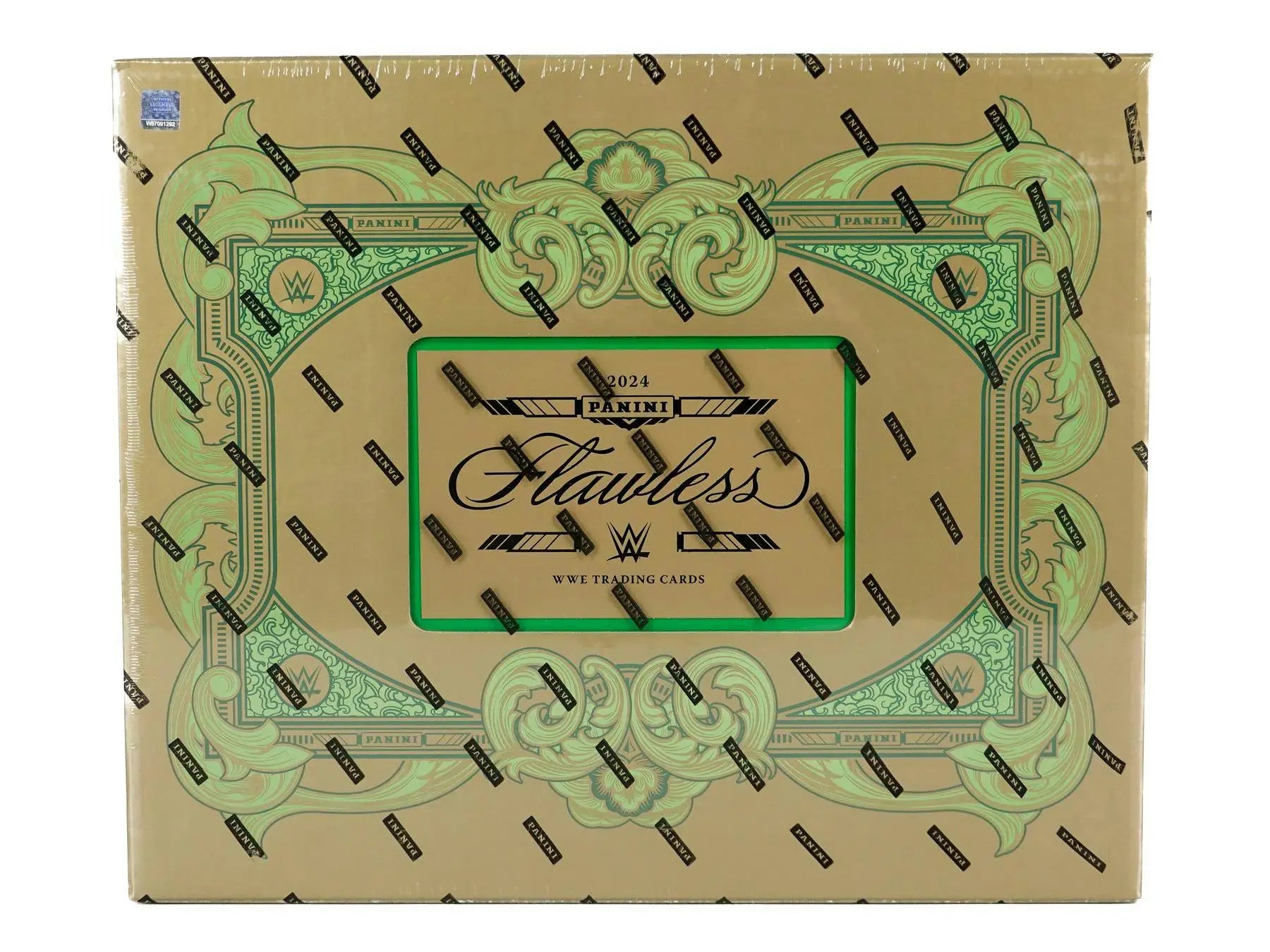 Gold Panini Flawless WWE trading card box with eight autographs and two gems in 2024 Hobby Box