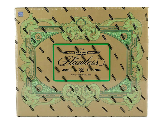 Gold Panini Flawless WWE trading card box with eight autographs and two gems in 2024 Hobby Box