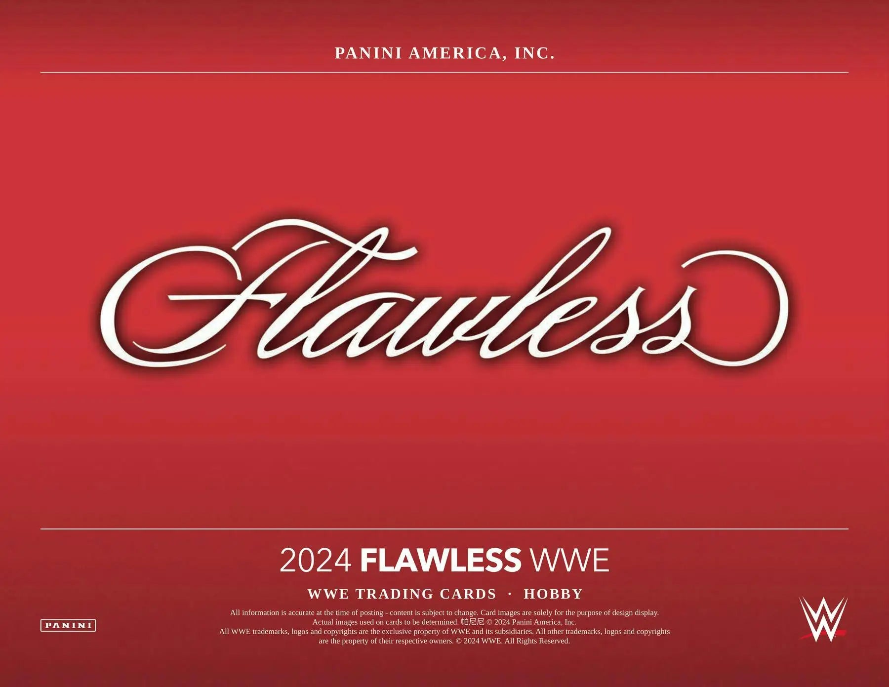WWE trading card product featuring Panini Flawless WWE with eight autographs and two gems