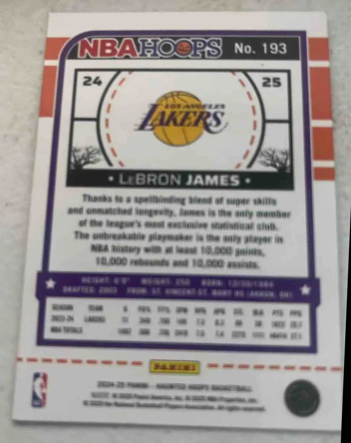 2024 Panini Haunted Hoops LeBron James Orange Pumpkin trading card featuring LeBron James