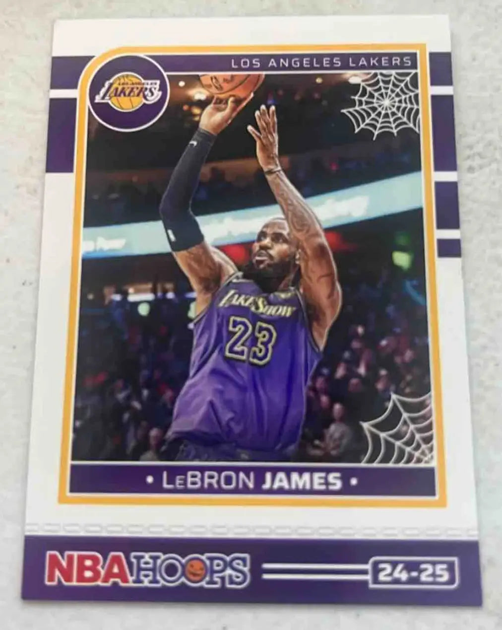 LeBron James NBA Hoops basketball card from 2024 Panini Haunted Hoops series