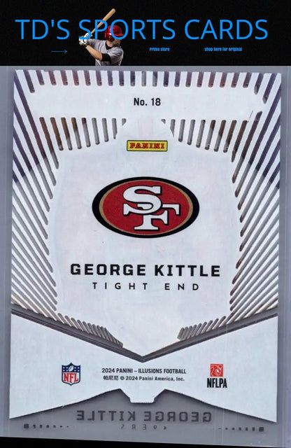 George Kittle football card from Panini Illusions 2024 George Kittle Abracadabra set