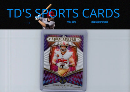 George Kittle football card from 2024 Panini Illusions George Kittle Abracadabra series