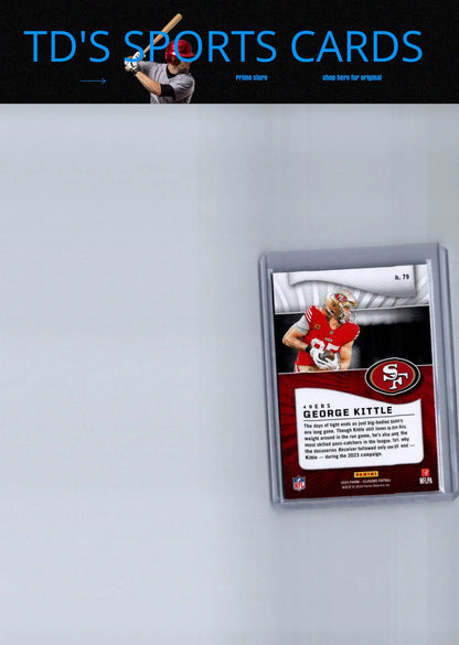 George Kittle football card from 2024 Panini Illusions Pink Trophy Collection