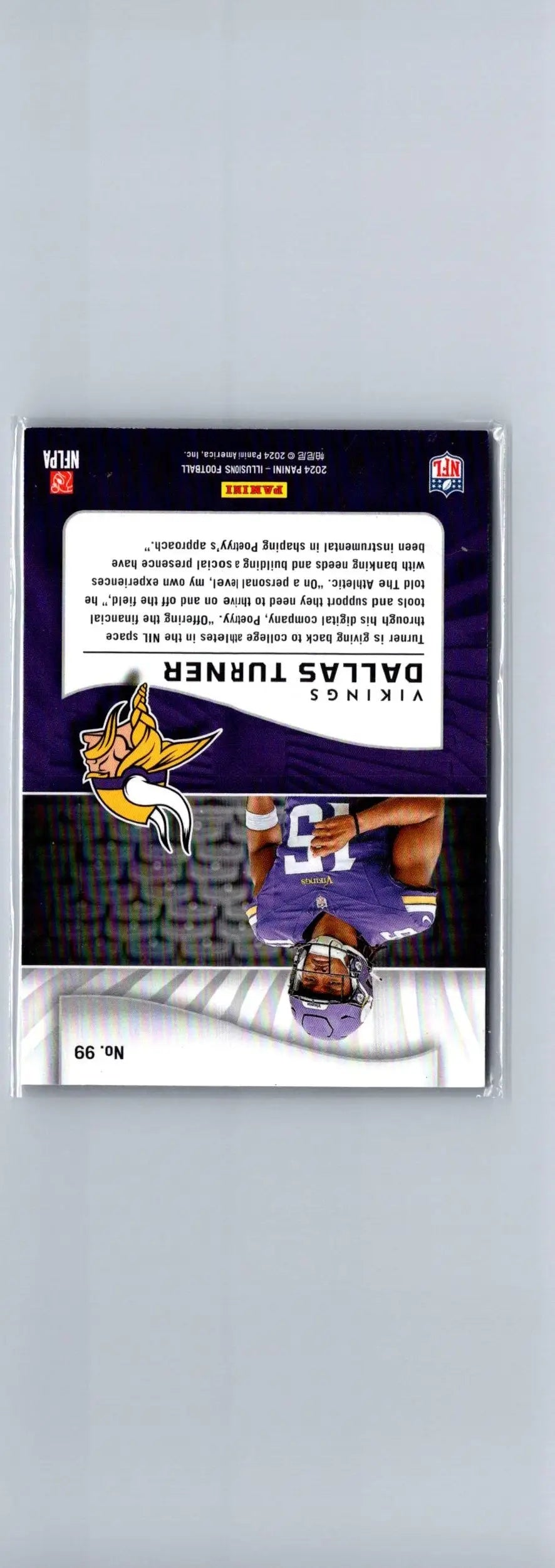 Dallas Turner football card from 2024 Panini Illusions Dallas Turner Retail product