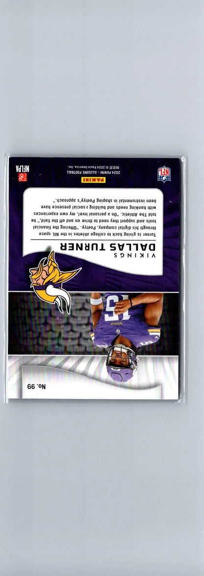 Dallas Turner football card from 2024 Panini Illusions Dallas Turner Retail product