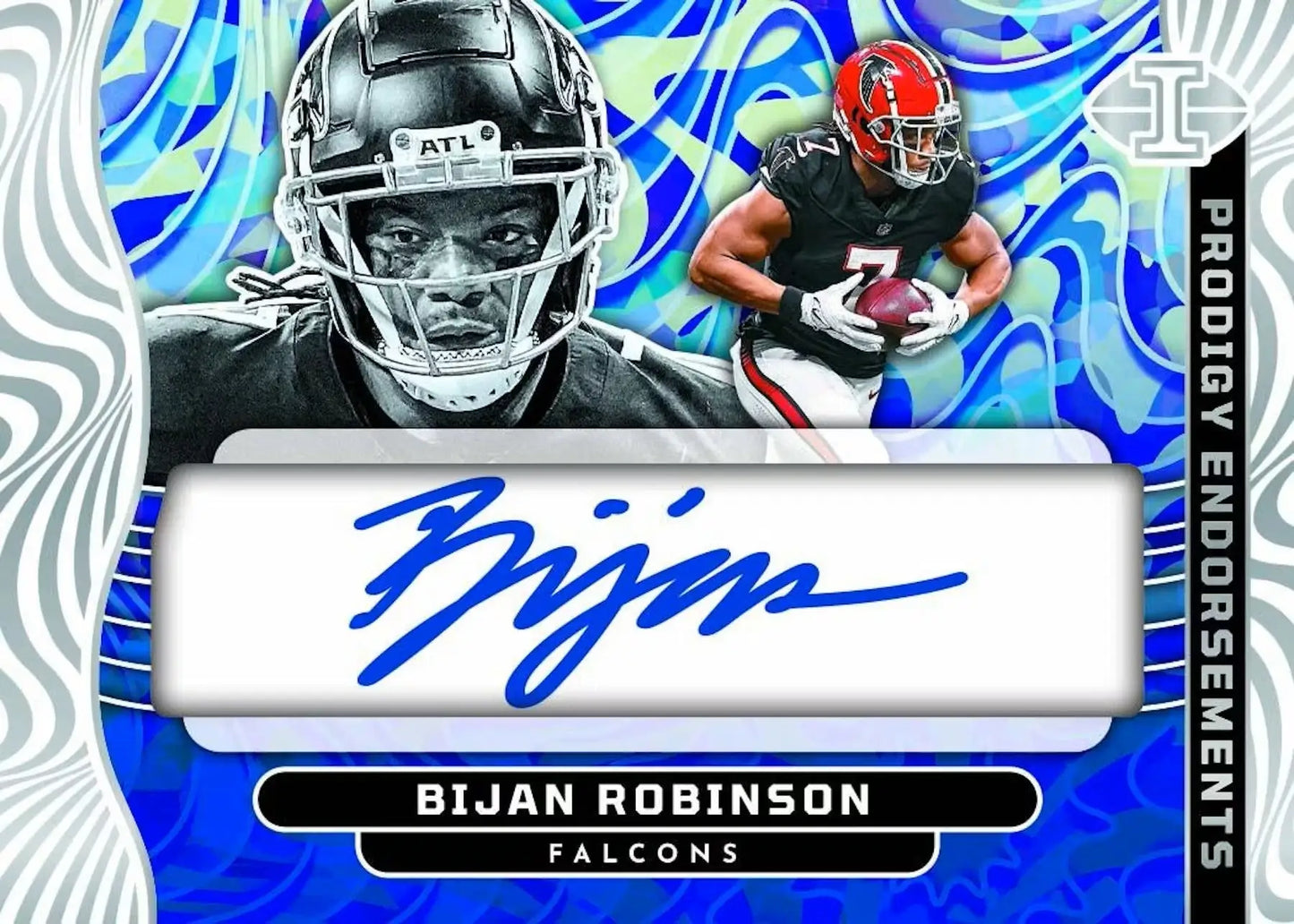 2024 Panini Illusions Football Bijan Robinson football card with patch autograph