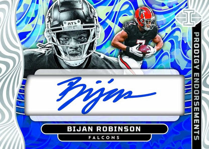 2024 Panini Illusions Football Bijan Robinson football card with patch autograph