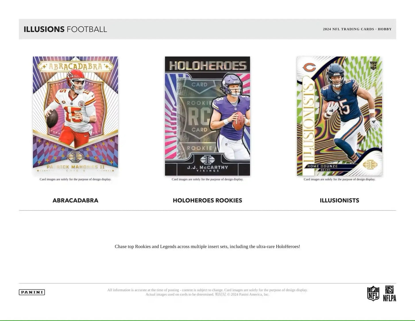 2024 Panini Illusions Football hobby with football trading cards featuring illusions football and patch autographs