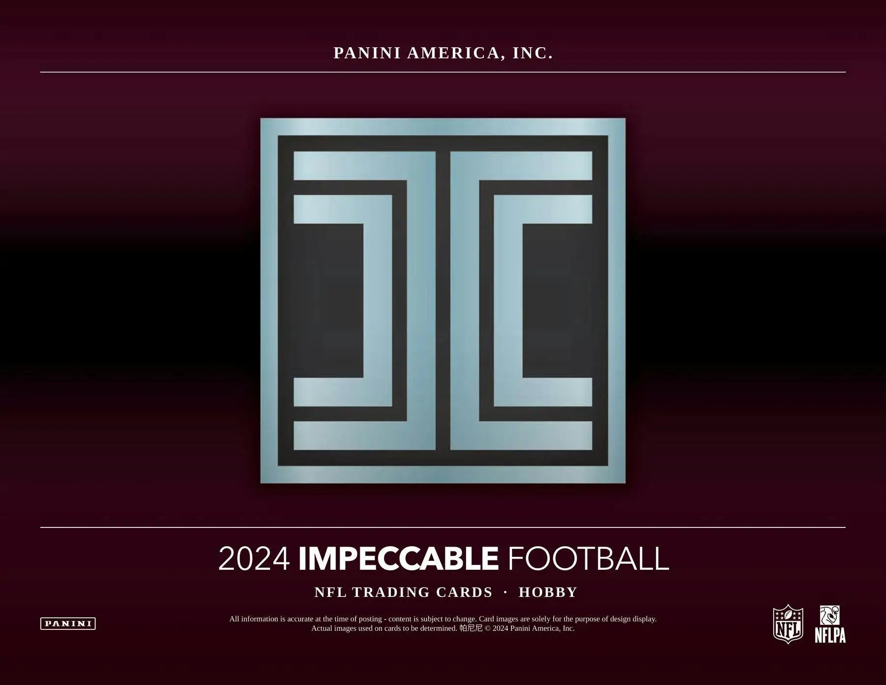 2024 Panini Impeccable Football Hobby Box with six autographs and three base parallels
