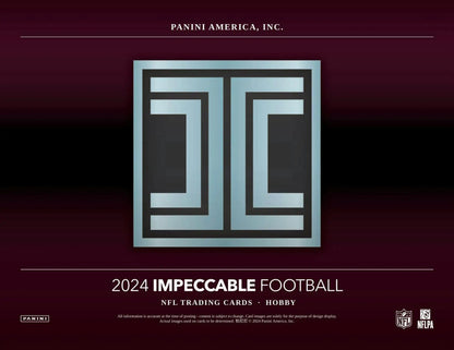 2024 Panini Impeccable Football Hobby Box with six autographs and three base parallels