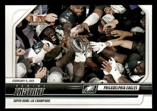 Philadelphia Eagles Super Bowl LIX Champions trading card from 2024 Panini Instant collection
