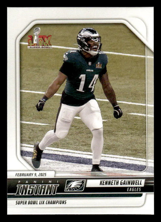 Kenneth Gainwell Eagles Super Bowl LIX Champions football card front view