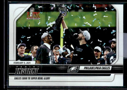 Philadelphia Eagles Super Bowl trading card from 2024 Panini Instant NFL series