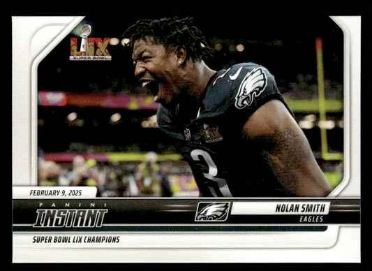 Nolan Smith Super Bowl LIX Champions trading card from Panini Instant Philadelphia Eagles