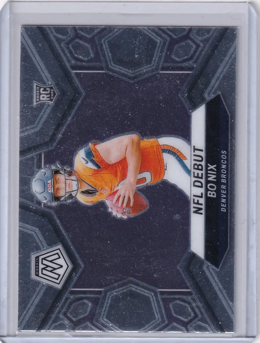 2024 Panini Mosaic Bo Nix NFL Debut Football Trading Card Denver Broncos