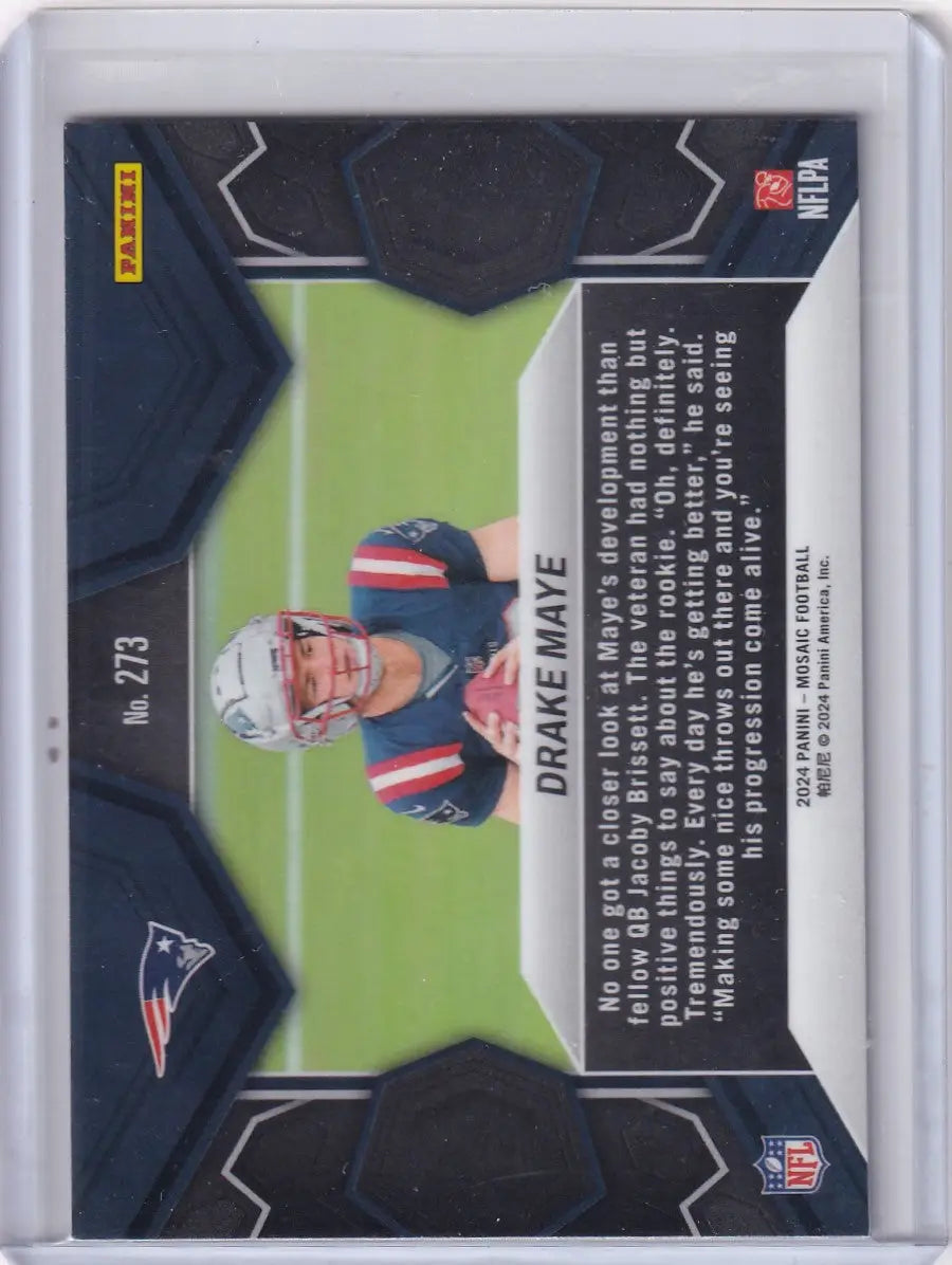 2024 Panini Mosaic #273 Drake Maye - New England Patriots - Trading Cards