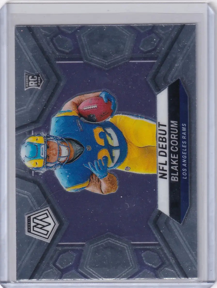Blake Corum NFL debut Los Angeles Rams Panini Mosaic trading card 2024