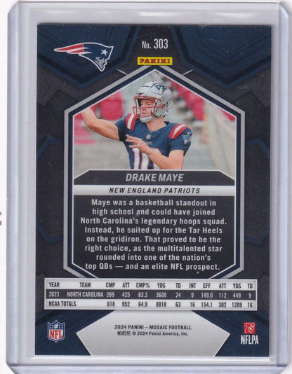 2024 Panini Mosaic #303 Drake Maye - New England Patriots - Trading Cards