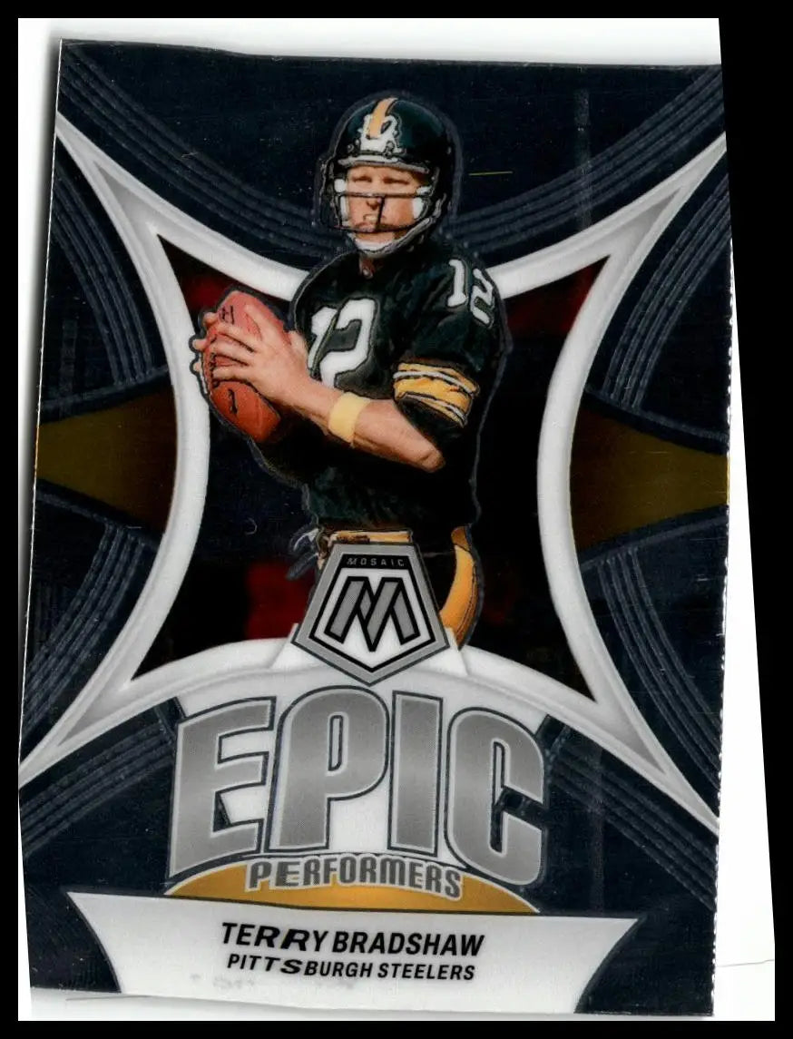 Terry Bradshaw Epic Performers Mosaic trading card from 2024 Panini Mosaic series