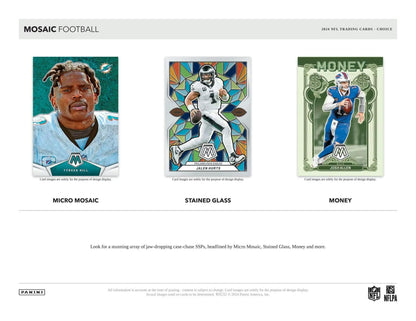 Mosaic Football trading cards from 2024 Panini Mosaic Football Choice Box featuring two choice rookies