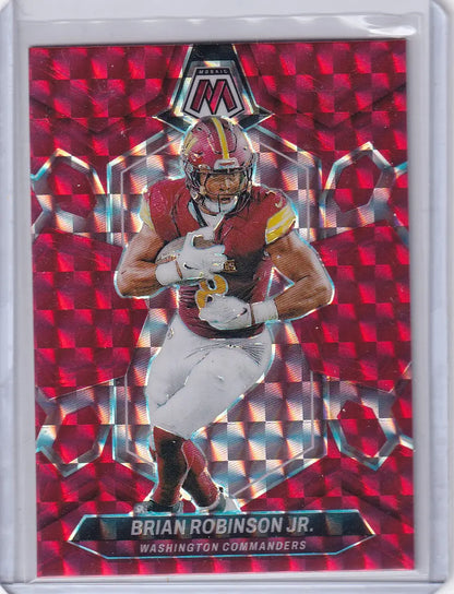 2024 Panini Mosaic Red Prizm #219 Brian Robinson Jr. - Washington Commanders