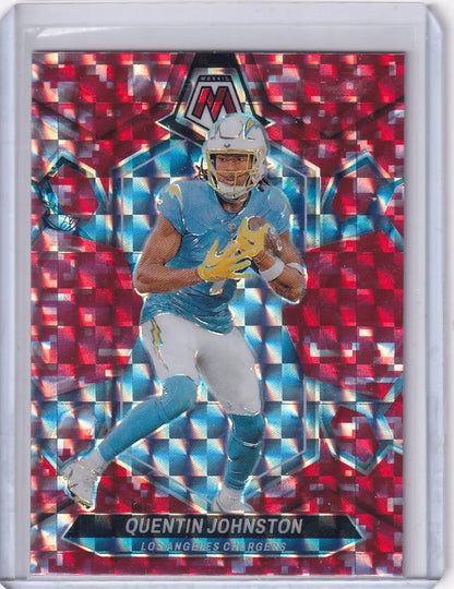 2024 Panini Mosaic Red Reactive #123 Quentin Johnston - Los Angeles Chargers - Trading Card