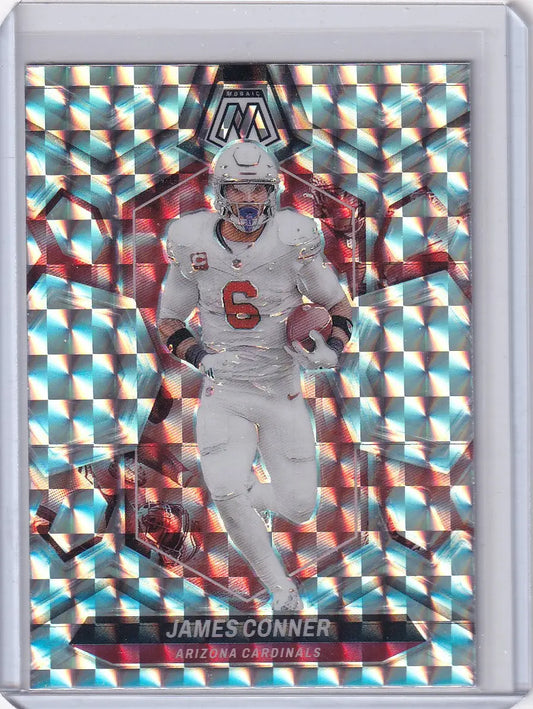 James Conner Arizona Cardinals trading card from 2024 Panini Mosaic Silver Reactive collection