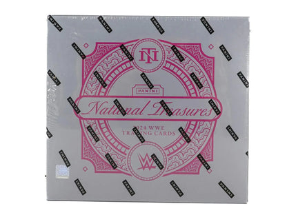 Sealed 2024 Panini National Treasures WWE Wrestling Hobby Box with memorabilia cards