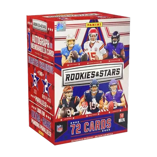 2024 Panini NFL Rookies and Stars football blaster box featuring NFL Rookies cards