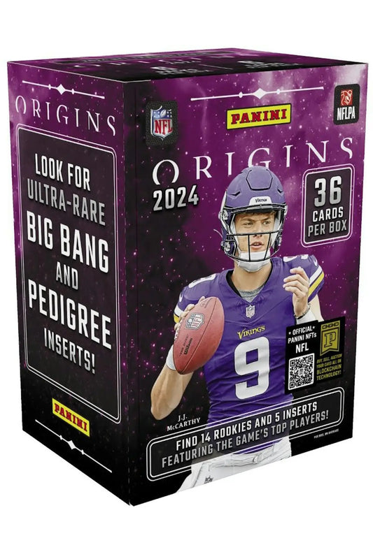 2024 Panini Origins Football International 6-Pack Blaster Box with holo parallels and blaster-exclusive holo