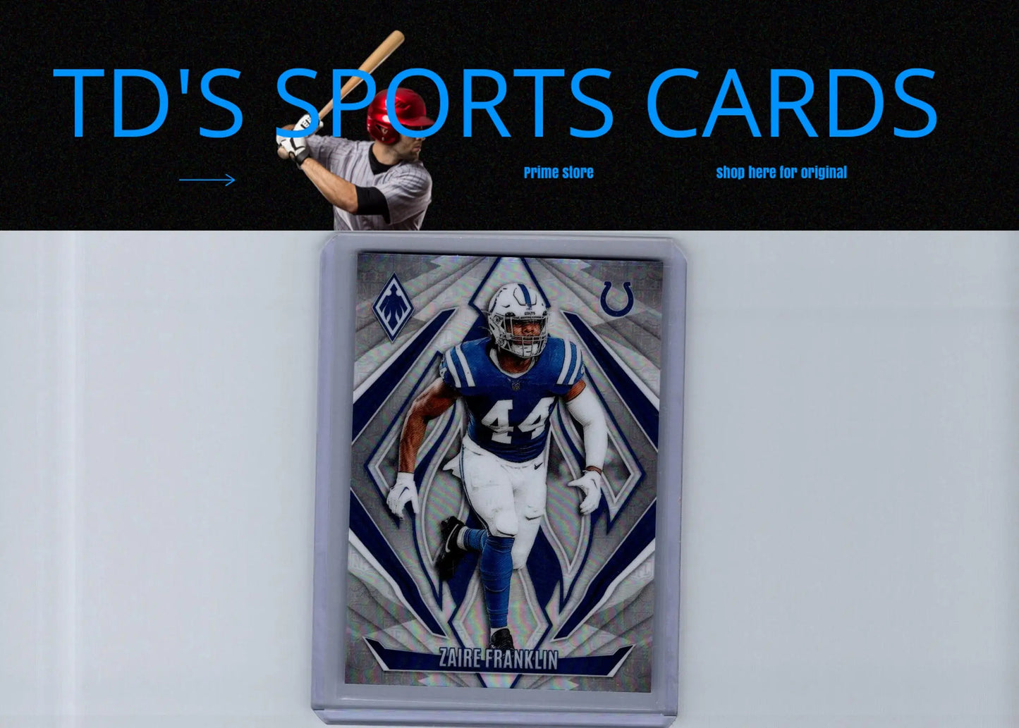 Zaire Franklin NFL football card featuring Franklin NFL shield from 2024 Panini Phoenix