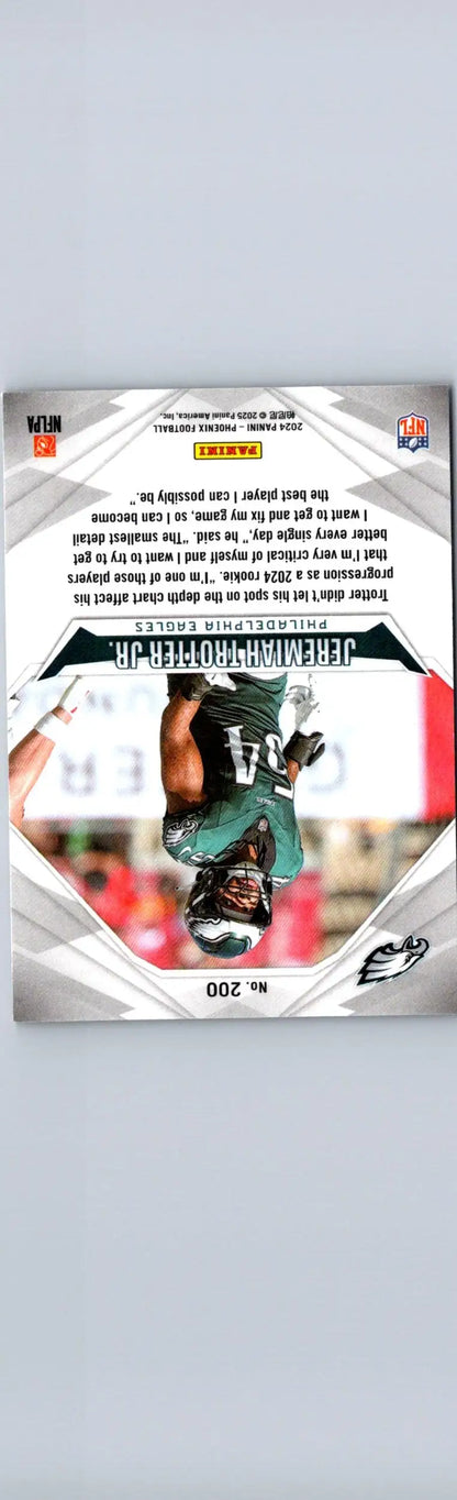 Upside-down Jeremiah Trotter Jr Panini Phoenix football card 2024 product image