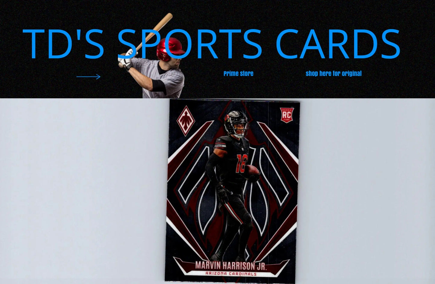 Marvin Harrison Jr rookie football card from 2024 Panini Phoenix series