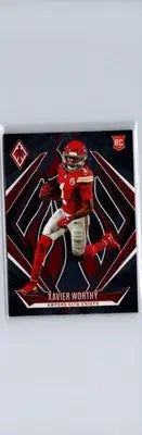 Xavier Worthy rookie card from Panini Phoenix 2024, Kansas City Chiefs collectible