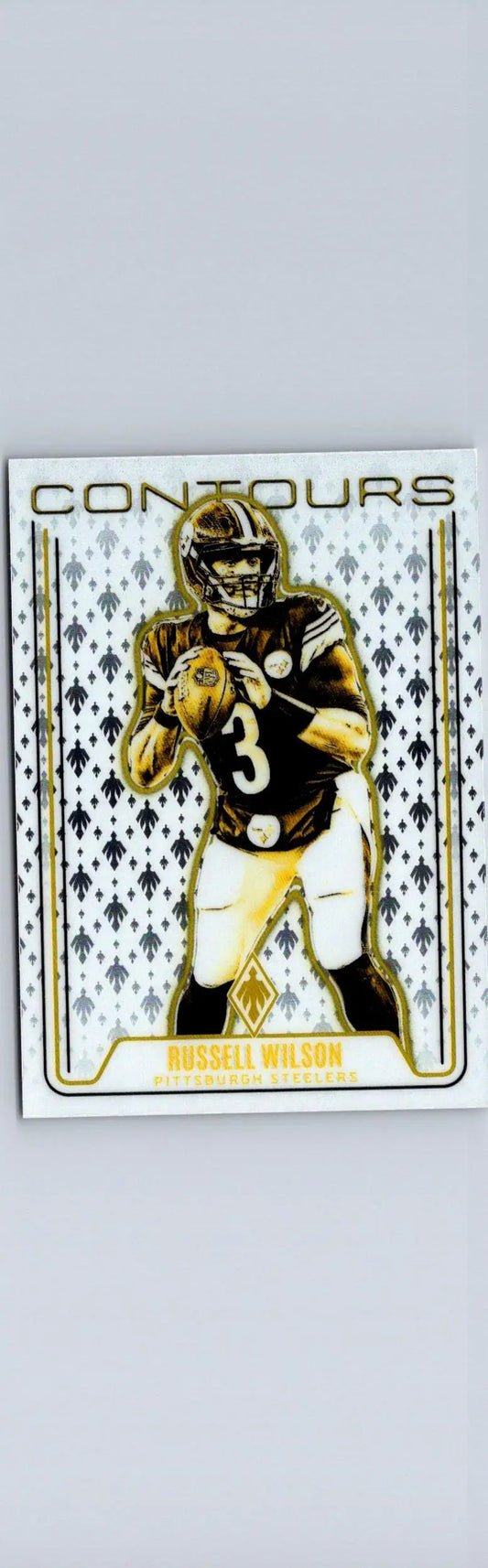 Russell Wilson football card from 2024 Panini Phoenix Russell Wilson Contours series