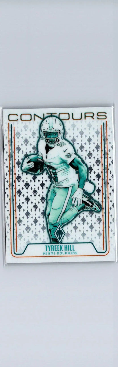 Tyreek Hill football card from 2024 Panini Phoenix Contours showcasing Tyreek Hill contours
