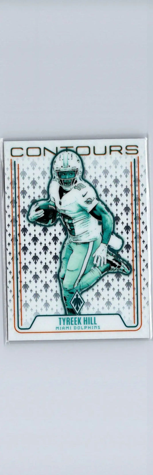 Tyreek Hill football card from 2024 Panini Phoenix Contours showcasing Tyreek Hill contours