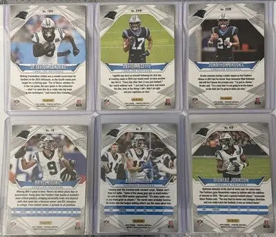 Trading cards featuring football players from 2024 Panini Phoenix Fireburst Prizm lot