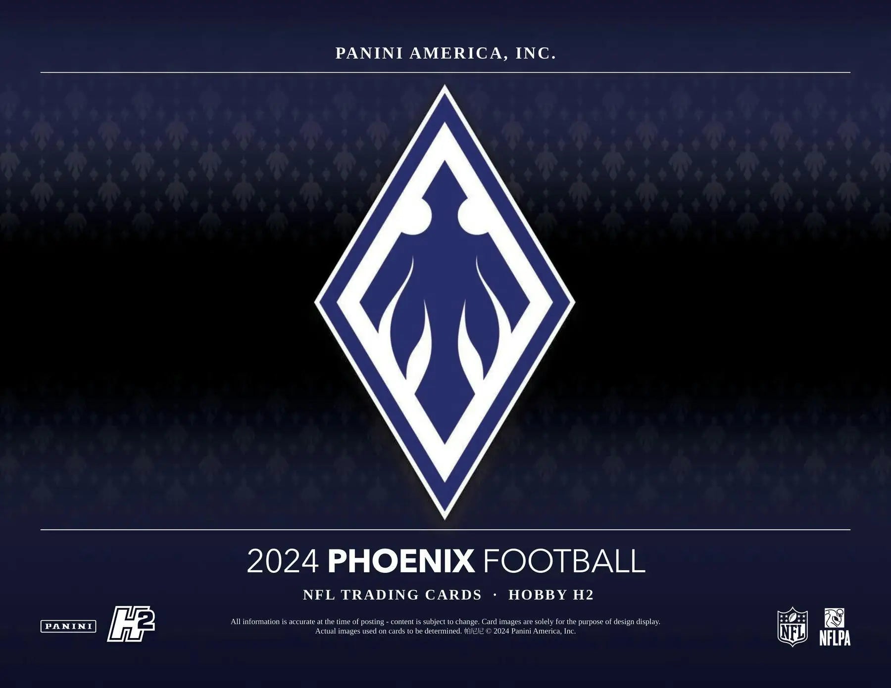 2024 Panini Phoenix Football trading card featuring two base cards in the Phoenix Football product