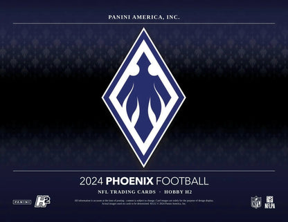 2024 Panini Phoenix Football trading card featuring two base cards in the Phoenix Football product