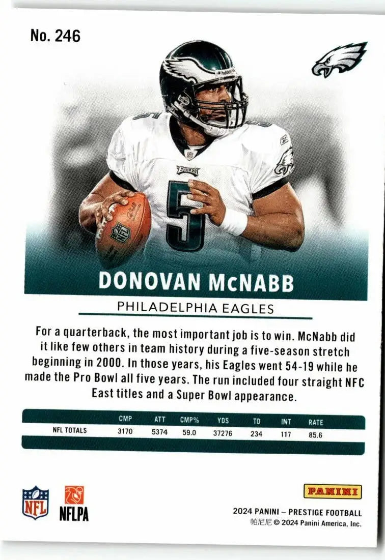 2024 Panini Prestige Donovan McNabb football card No 246 display image