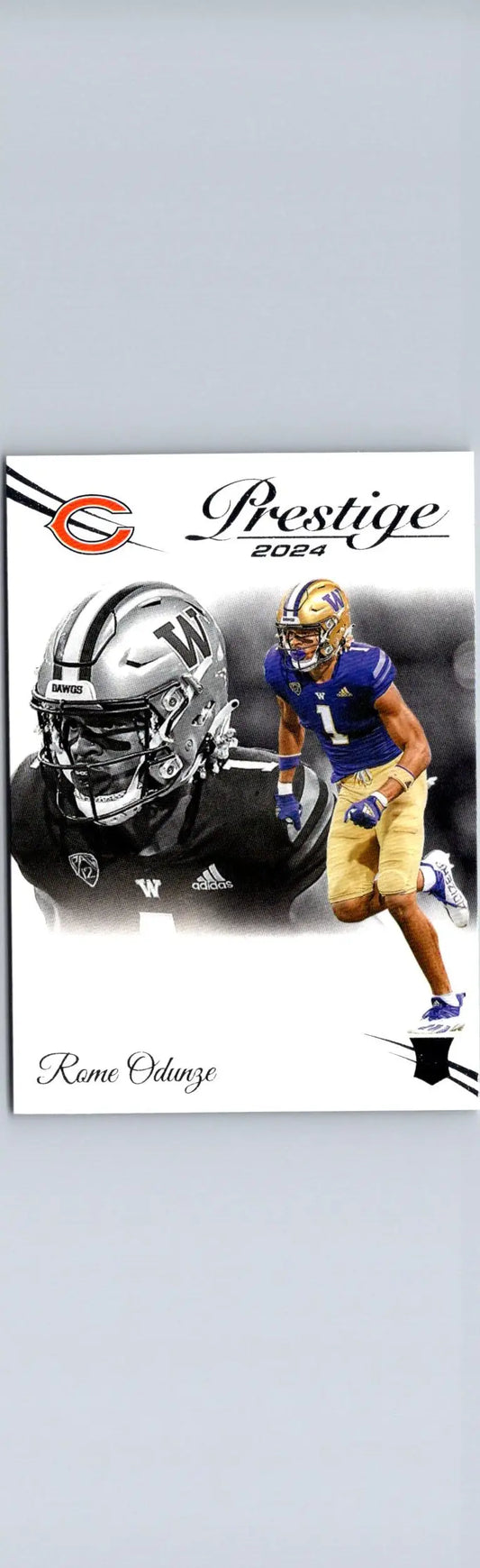 Football player poster of Rome Odunze from 2024 Panini Prestige product