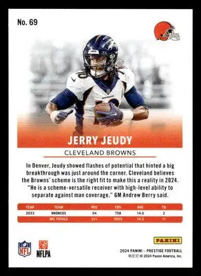Jerry Jeudy football card from 2024 Panini Prestige Jeudy Hyper Xtra Points collection
