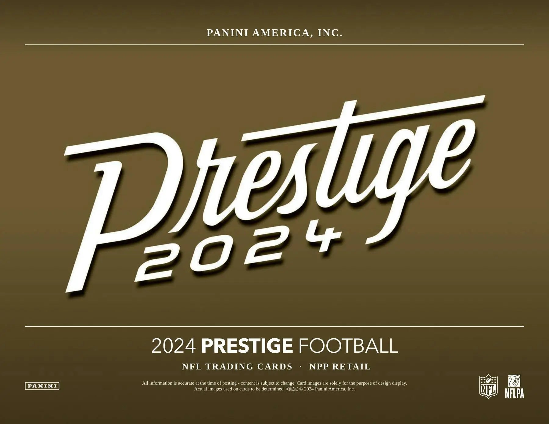 2024 Panini Prestige Football Blaster featuring the Prestige Football card design