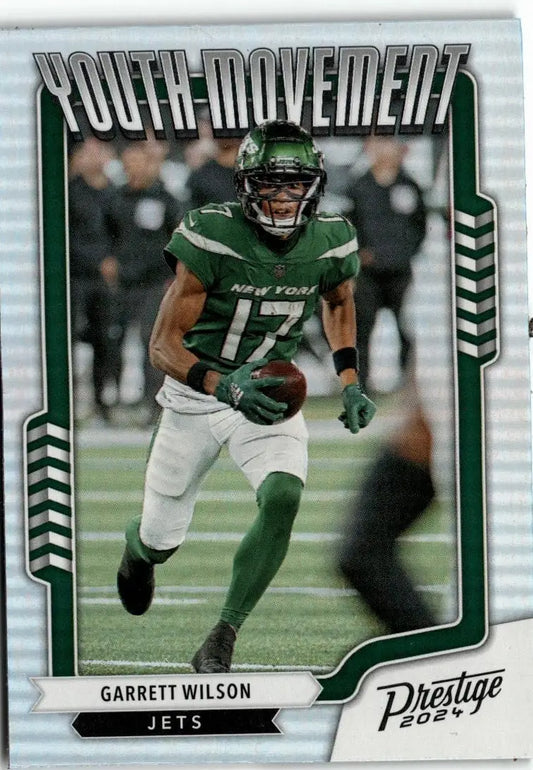 Collectible football card of Garrett Wilson from the Wilson Youth Movement series