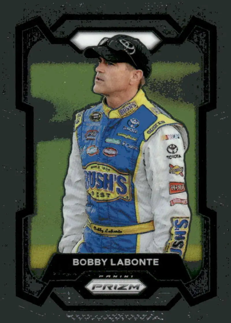Bobby Labonte racing card featuring Baked Beans and Toyota Racing image design