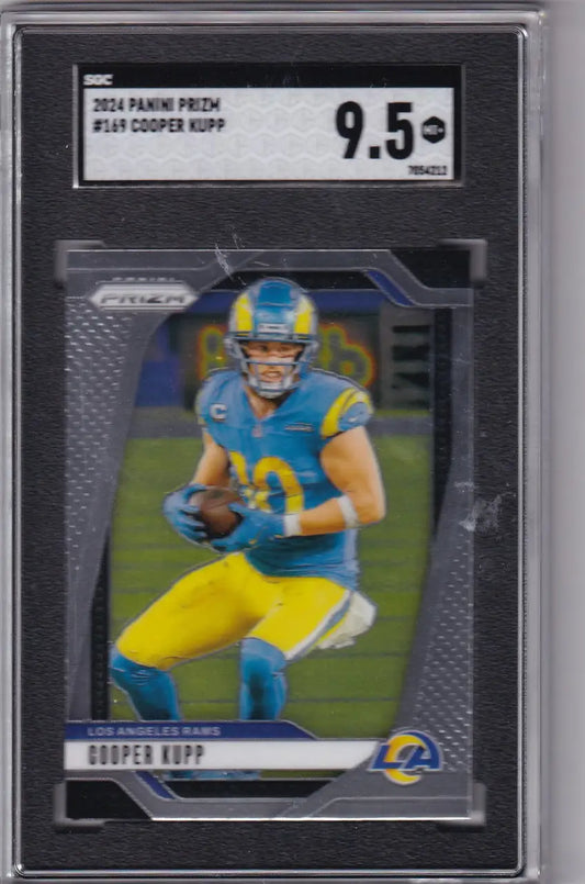 Graded Cooper Kupp football card from 2024 Panini Prizm of Los Angeles Rams SGC9.5
